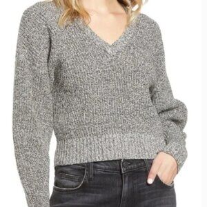 Rebecca Minkoff Gray/black crop sweater size M